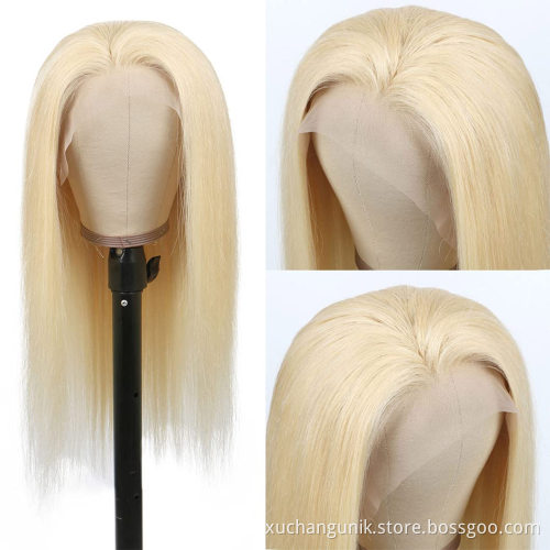 Uniky 180% Density Raw Virgin Indian Hair 13X6 613 Blonde Body Wave HD Transparent Lace Frontal Human Hair Wigs for Black Women